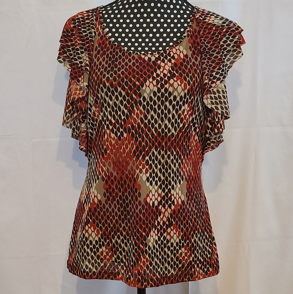 Worthington Colorful Short Sleeve Blouse